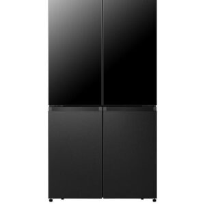 Hisense PureFlat Elite RQ5X560SFLEF Cross Door American Fridge Freezer - Black Glass and Stainless Steel